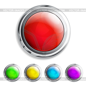 Set of colored buttons - vector clipart / vector image