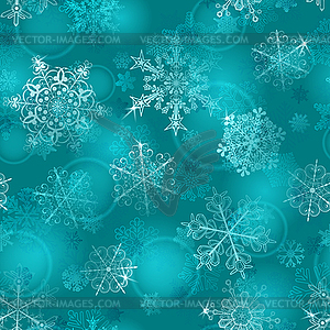 Seamless pattern of snowflakes - vector clip art