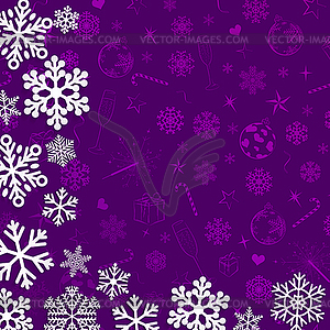 Christmas background with paper snowflakes - vector clipart / vector image