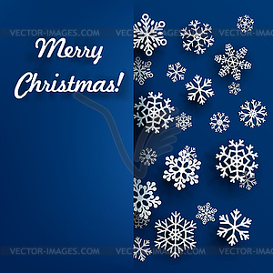 Christmas background with snowflake - vector image