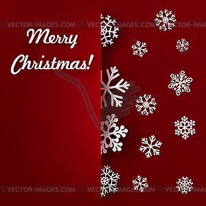 Christmas background with snowflake - vector clipart