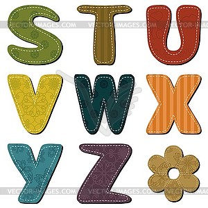 Scrapbook alphabet on white - vector image