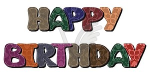 Happy birthday dedication on white - vector clipart / vector image