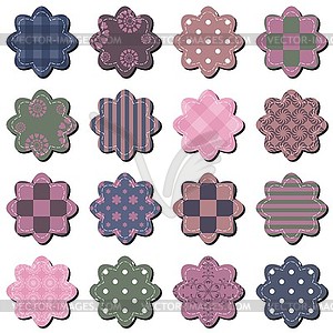 Scrapbook flowers on white background  - vector image