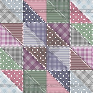 Patchwork background with different patterns - vector clip art