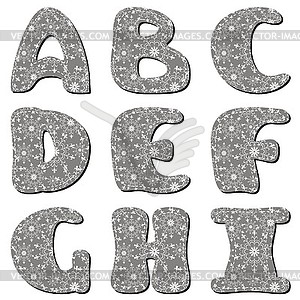 Scrapbook alphabet on white - vector image