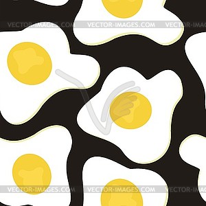 Seamess pattern with fried eggs  - vector image