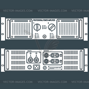 Solid color speaker amplifier device - vector image