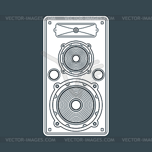 Solid color concert loudspeaker - vector clipart / vector image