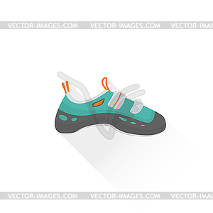 Color alpinism equipment shoes icon - vector clipart