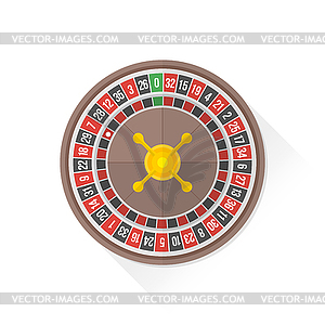 Color playing roulette icon - vector clipart