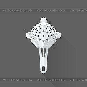 Flat style barman strainer icon - vector clipart