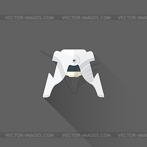 Flat style barman champagne sealer icon - vector image