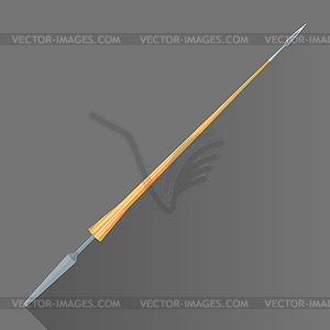 Flat style medieval cavalry spear icon - vector clipart