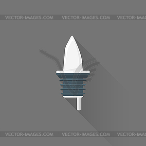 Flat style barman pourer dispenser icon - vector clipart