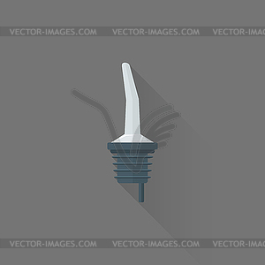 Flat style barman pourer dispenser icon - vector clipart