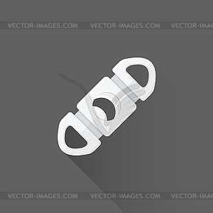 Flat cigar guillotine cutter icon - vector clipart