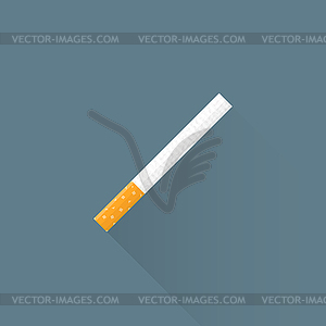 Плоским обычно значок сигареты - изображение в векторе