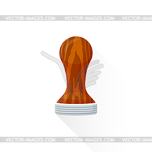 Flat coffee barista tamper icon - vector clipart