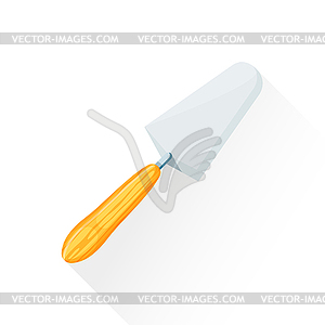 Flat construction trowel icon - royalty-free vector image