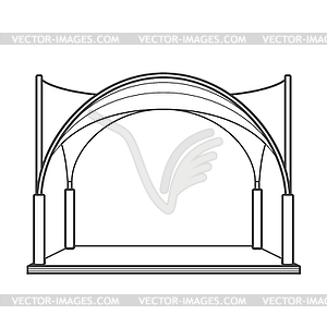 Наметить складной тент шатер павильон - стоковый клипарт