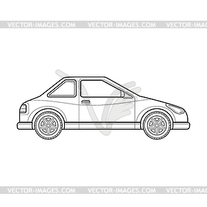 Значок наброски купе стиль автомобиля тело - изображение в формате EPS
