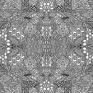 Monochrome seamless pattern - vector clip art