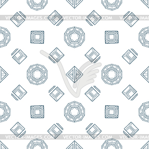 Polyhedrons seamless pattern - vector image