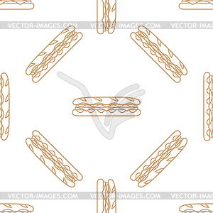 Суб бутерброд наброски бесшовный узор - векторный клипарт EPS