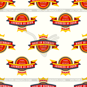 Made in Germany banner seamless pattern - vector clipart