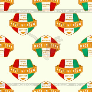 Made in Italy banner seamless pattern - vector clip art