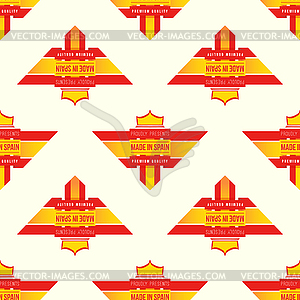 Made in Spain banner seamless pattern - vector clipart