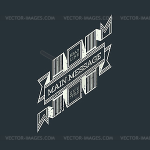 Grunge retro monochrome vintage style badge - vector image