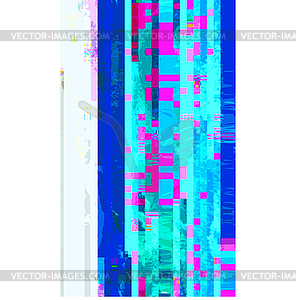 Colored abstract glitch art design background - vector image