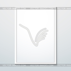 Vertical white frame mockup - vector clipart