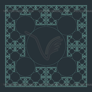 Circle sacral geometry fractal structure background - color vector clipart