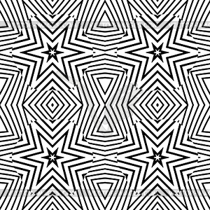 Optical art abstract striped seamless deco pattern - vector image