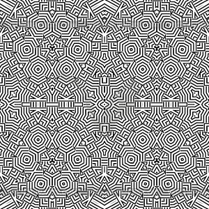 Optical art abstract striped seamless deco pattern - vector clipart / vector image