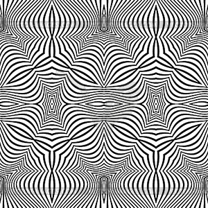 Optical art abstract striped seamless deco pattern - vector image
