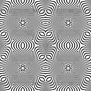 Optical art abstract striped seamless deco pattern - royalty-free vector clipart