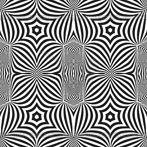 Optical art abstract striped seamless deco pattern - vector image