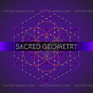 Metatron outline seed of life sacred geometry - vector clip art