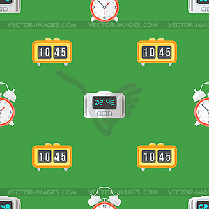 Clock watches seamless pattern - vector image