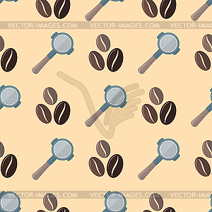 Coffee barista seamless pattern - vector image