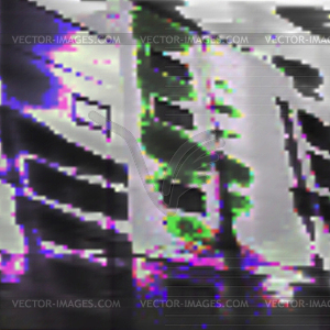 Abstract glitch art design background - vector clip art