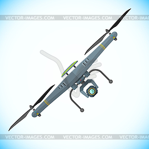 Flat quadcopter drone - vector image