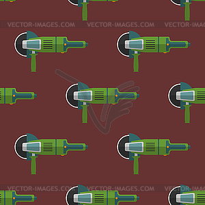 Angle grinder seamless pattern - vector clip art