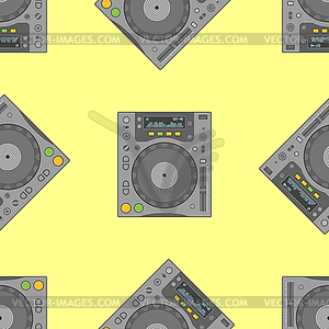 Musical equipment seamless pattern - royalty-free vector clipart