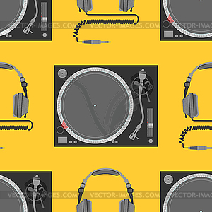 Musical equipment seamless pattern - vector image