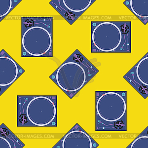 Musical equipment seamless pattern - vector image